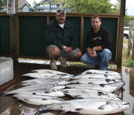 men with fish