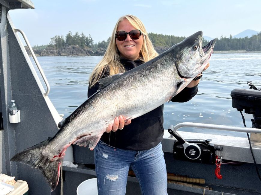 salmon fish catching